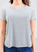 Load image into Gallery viewer, Sophia Black &amp; White Stripe T-Shirt