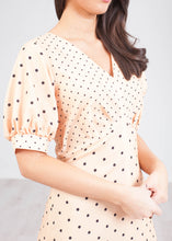 Load image into Gallery viewer, Cara Polka Dot Puff Sleeve Dress