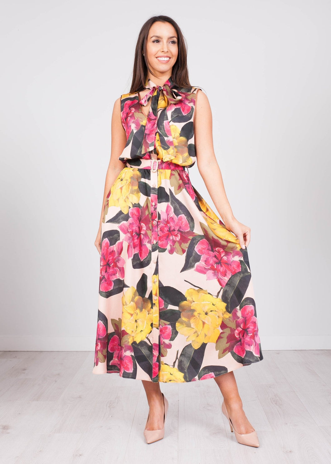 Alana Floral Midi Dress - The Walk in Wardrobe