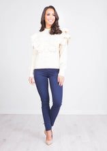 Load image into Gallery viewer, Alice Beige Frill Jumper - The Walk in Wardrobe