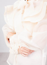 Load image into Gallery viewer, Alice Beige Sheer Blouse - The Walk in Wardrobe