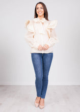 Load image into Gallery viewer, Alice Beige Sheer Blouse - The Walk in Wardrobe