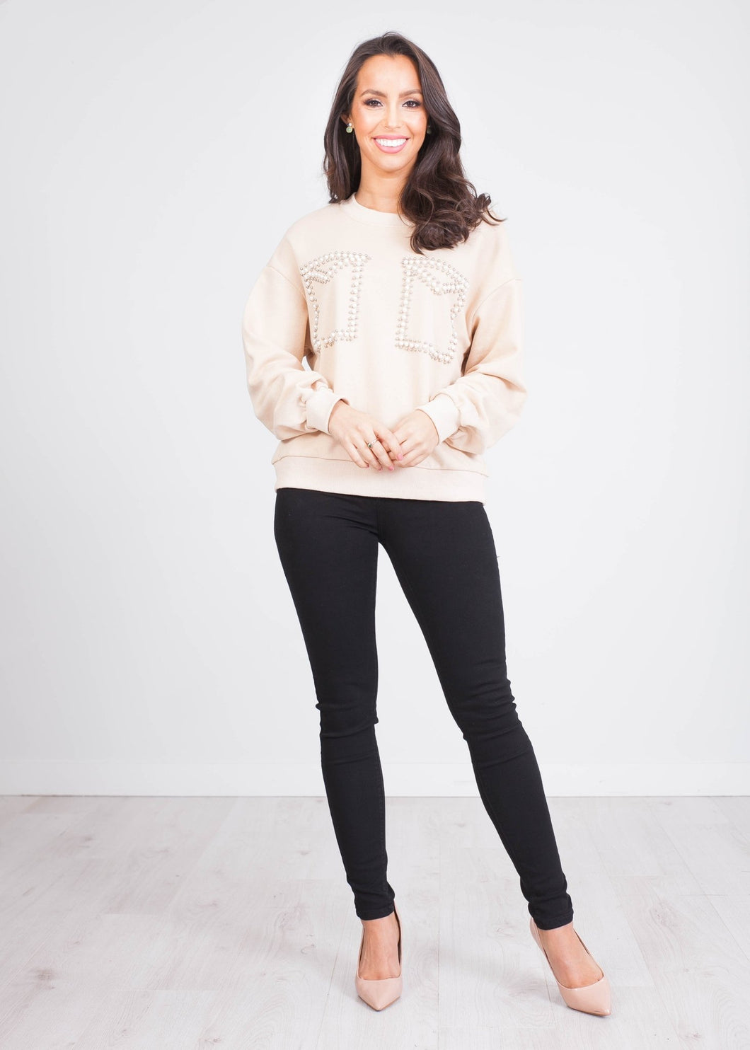 Alice Beige Sweatshirt - The Walk in Wardrobe