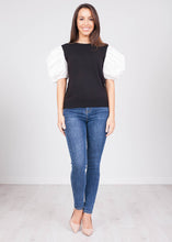 Load image into Gallery viewer, Alice Black Jumper With Puff Sleeves - The Walk in Wardrobe