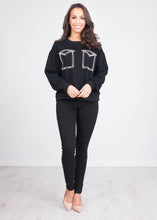 Load image into Gallery viewer, Alice Black Sweatshirt - The Walk in Wardrobe
