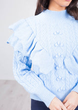 Load image into Gallery viewer, Alice Blue Frill Jumper - The Walk in Wardrobe