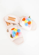 Load image into Gallery viewer, Alice Cream Pom Pom Flats - The Walk in Wardrobe