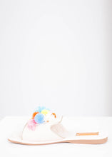 Load image into Gallery viewer, Alice Cream Pom Pom Flats - The Walk in Wardrobe
