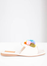 Load image into Gallery viewer, Alice Cream Pom Pom Flats - The Walk in Wardrobe