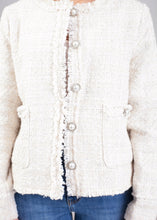Load image into Gallery viewer, Alice Cream Tweed Jacket - The Walk in Wardrobe