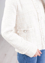 Load image into Gallery viewer, Alice Cream Tweed Jacket - The Walk in Wardrobe