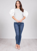 Load image into Gallery viewer, Alice Grey Puff Sleeve Jumper - The Walk in Wardrobe