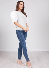 Load image into Gallery viewer, Alice Grey Puff Sleeve Jumper - The Walk in Wardrobe
