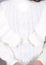 Load image into Gallery viewer, Alice White Frill Jumper - The Walk in Wardrobe