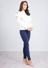 Load image into Gallery viewer, Alice White Frill Jumper - The Walk in Wardrobe