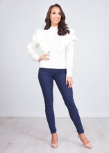 Load image into Gallery viewer, Alice White Frill Jumper - The Walk in Wardrobe