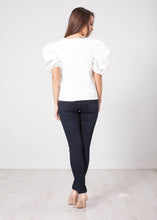 Load image into Gallery viewer, Alice White Puff Sleeve Jumper - The Walk in Wardrobe