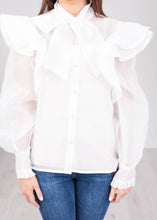 Load image into Gallery viewer, Alice White Sheer Blouse - The Walk in Wardrobe