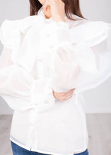 Load image into Gallery viewer, Alice White Sheer Blouse - The Walk in Wardrobe