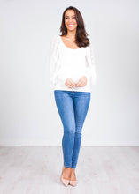 Load image into Gallery viewer, Alice White Sheer Sleeve Top - The Walk in Wardrobe