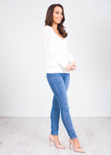 Load image into Gallery viewer, Alice White Sheer Sleeve Top - The Walk in Wardrobe