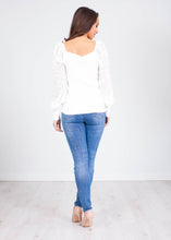 Load image into Gallery viewer, Alice White Sheer Sleeve Top - The Walk in Wardrobe