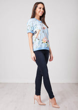Load image into Gallery viewer, Aliyah Blue Printed Top - The Walk in Wardrobe