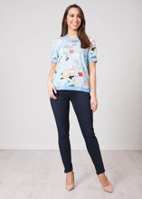 Load image into Gallery viewer, Aliyah Blue Printed Top - The Walk in Wardrobe