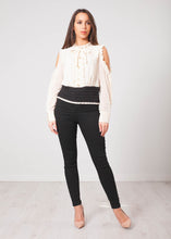 Load image into Gallery viewer, Aliyah Cream Open Sleeve Top - The Walk in Wardrobe
