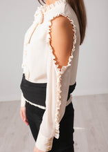 Load image into Gallery viewer, Aliyah Cream Open Sleeve Top - The Walk in Wardrobe
