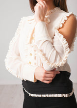 Load image into Gallery viewer, Aliyah Cream Open Sleeve Top - The Walk in Wardrobe