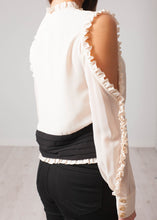 Load image into Gallery viewer, Aliyah Cream Open Sleeve Top - The Walk in Wardrobe