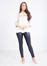 Load image into Gallery viewer, Aliyah Cream Silk Blouse - The Walk in Wardrobe