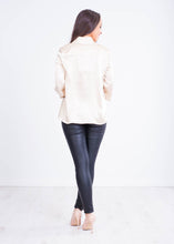 Load image into Gallery viewer, Aliyah Cream Silk Blouse - The Walk in Wardrobe