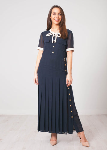 Aliyah Navy Dress - The Walk in Wardrobe