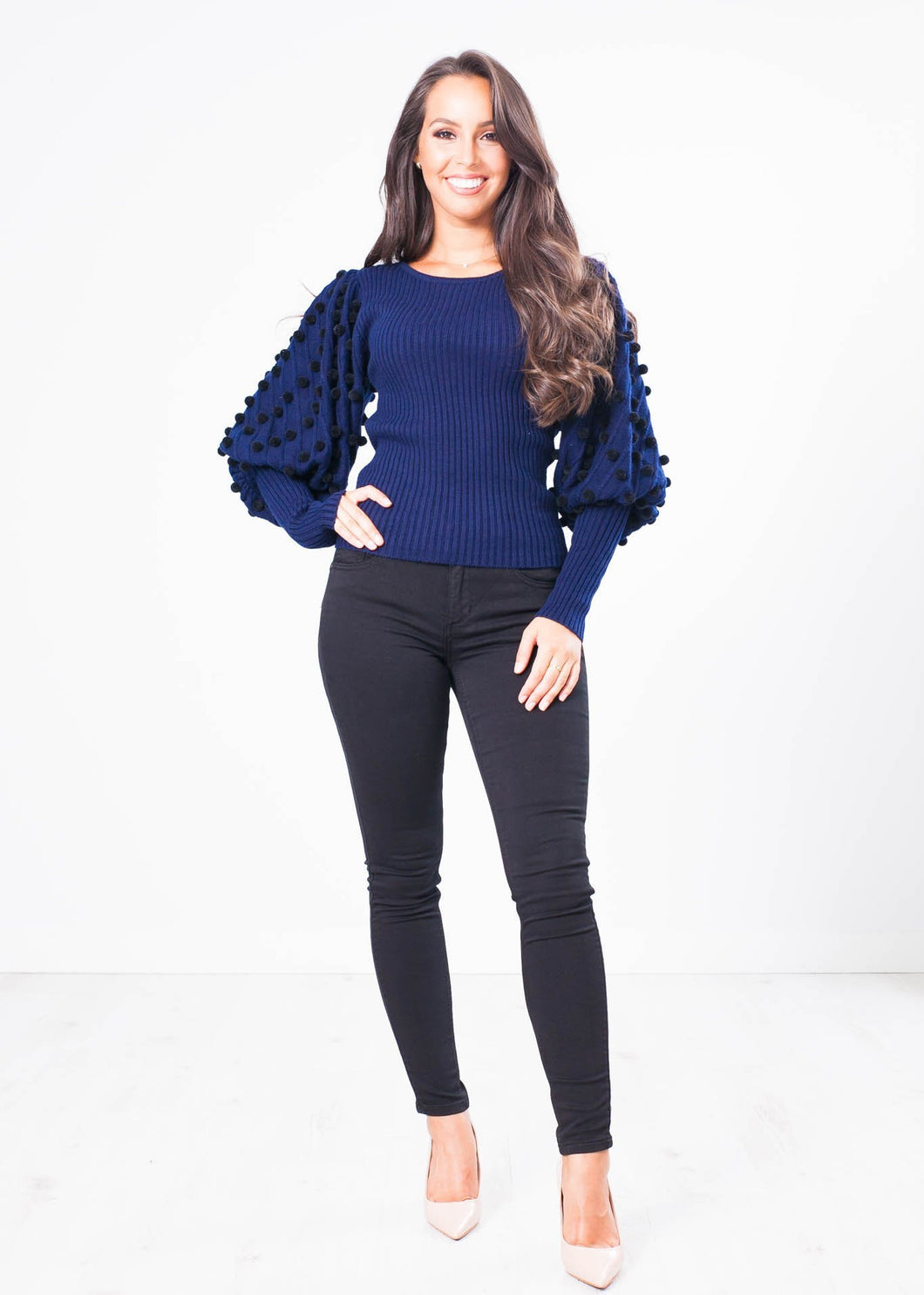 Aliyah Navy Jumper - The Walk in Wardrobe