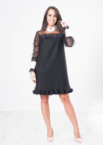 Aliyah Sheer Sleeve Dress - The Walk in Wardrobe