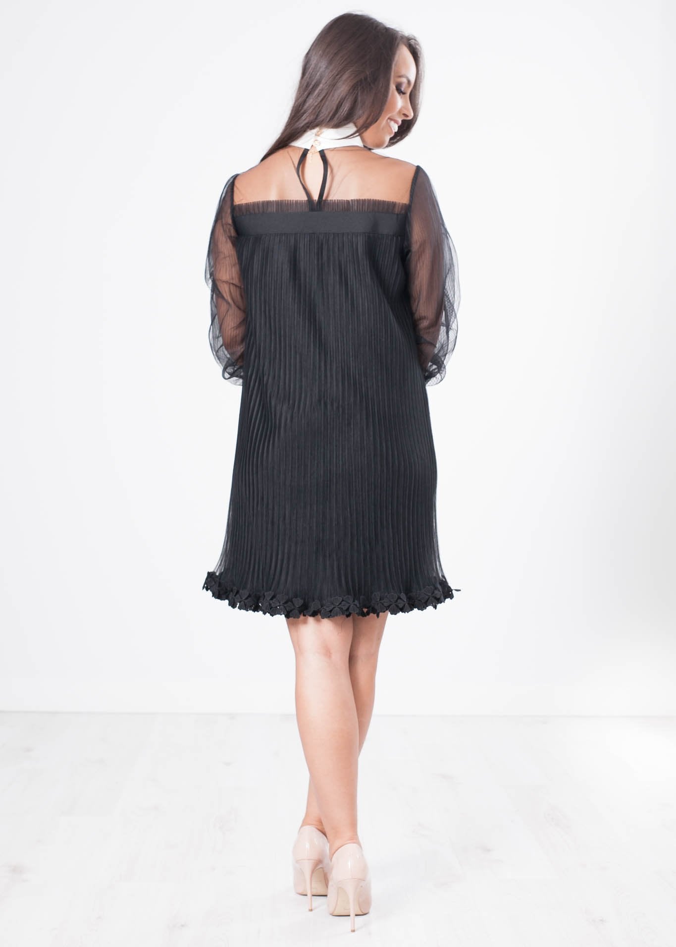Aliyah Sheer Sleeve Dress - The Walk in Wardrobe