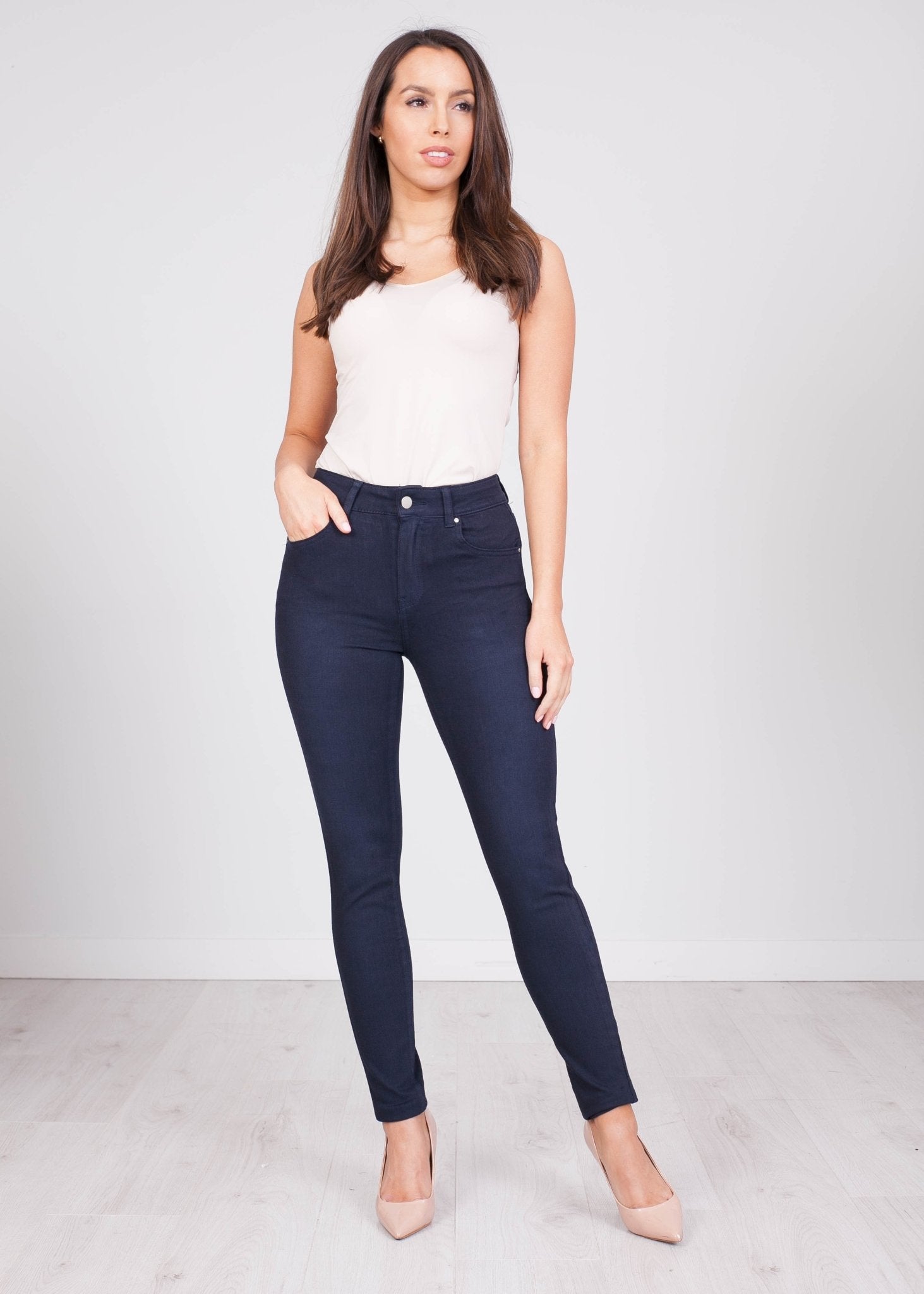 'Anna' Navy Jeans - The Walk in Wardrobe
