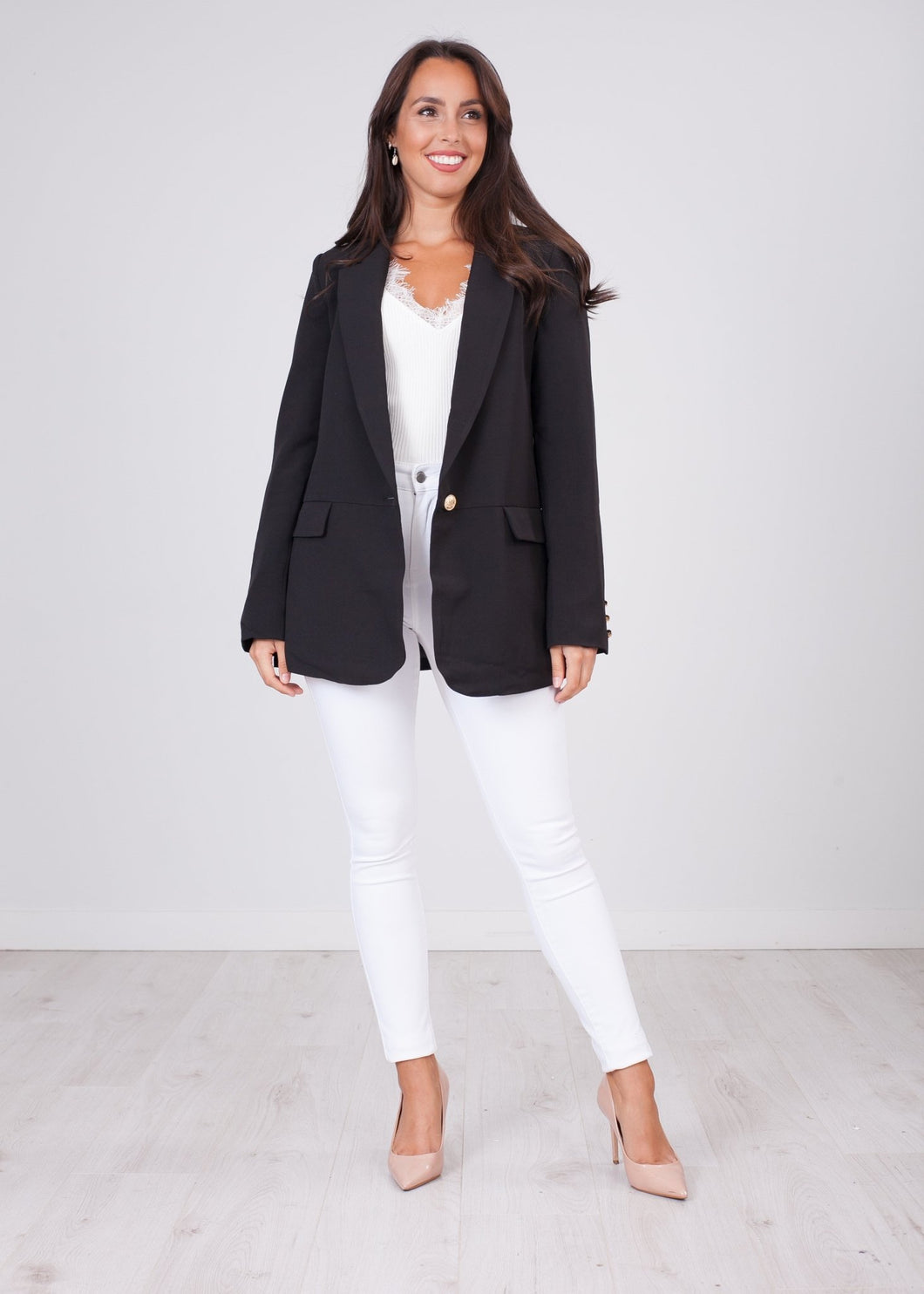 Arabella Black Boyfriend Blazer - The Walk in Wardrobe