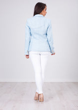 Load image into Gallery viewer, Arabella Blue Shimmer Blazer - The Walk in Wardrobe
