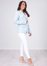 Load image into Gallery viewer, Arabella Blue Shimmer Blazer - The Walk in Wardrobe