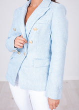 Load image into Gallery viewer, Arabella Blue Shimmer Blazer - The Walk in Wardrobe