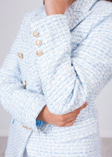 Load image into Gallery viewer, Arabella Blue &amp; White Blazer - The Walk in Wardrobe