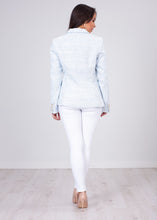 Load image into Gallery viewer, Arabella Blue &amp; White Blazer - The Walk in Wardrobe
