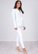 Load image into Gallery viewer, Arabella Blue &amp; White Blazer - The Walk in Wardrobe