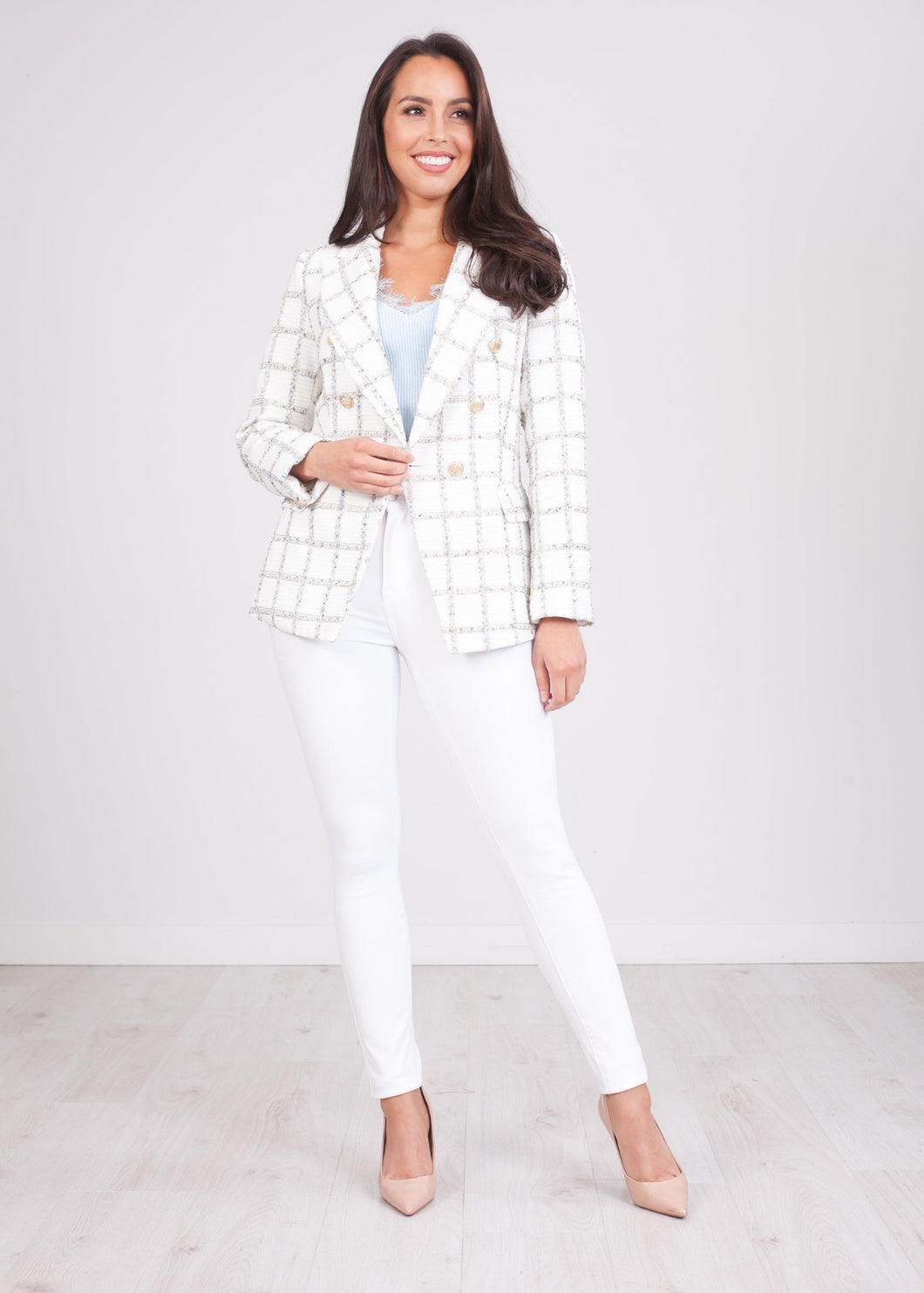 Arabella Cream Mix Blazer - The Walk in Wardrobe