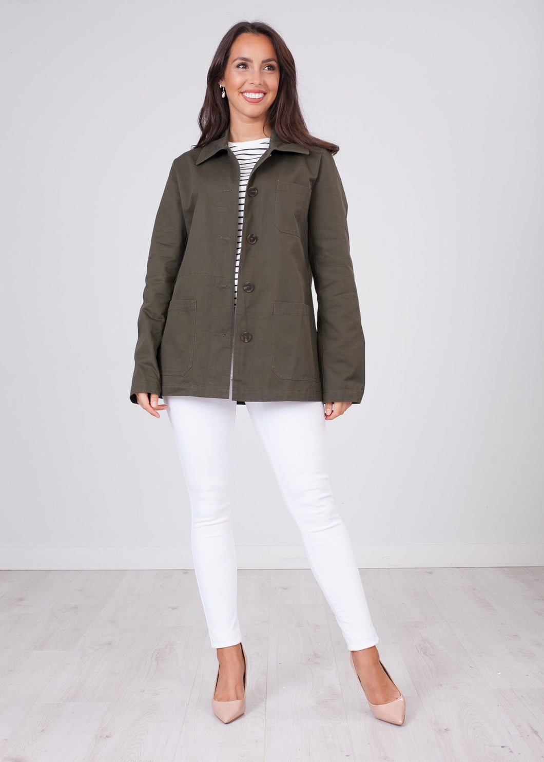 Arabella Khaki Jacket - The Walk in Wardrobe