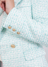 Load image into Gallery viewer, Arabella Mint &amp; White Blazer - The Walk in Wardrobe