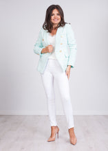 Load image into Gallery viewer, Arabella Mint &amp; White Blazer - The Walk in Wardrobe